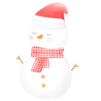 Watercolor snowman illustration png