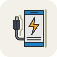 Mobile charging Vector Icon Design