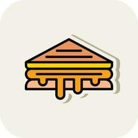 Grilled Cheese Sandwich Vector Icon Design