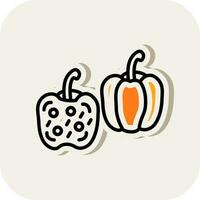 Stuffed Peppers Vector Icon Design