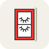 False Eyelashes Vector Icon Design