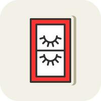 False Eyelashes Vector Icon Design