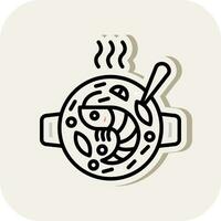 Seafood Paella Vector Icon Design