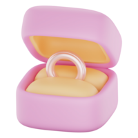 3d bague boîte illustration png