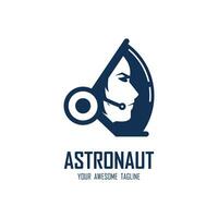 astronauta logo vector icono ilustración diseño