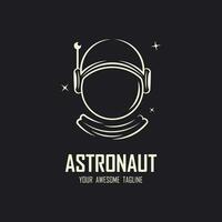 astronaut logo vector icon illustration design