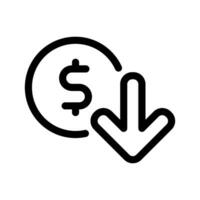 Reduce Expense Icon Vector Symbol Design Illustration