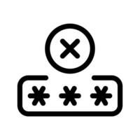 Wrong Password Icon Vector Symbol Design Illustration