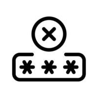 Wrong Password Icon Vector Symbol Design Illustration