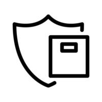 caja proteccion icono vector símbolo diseño ilustración