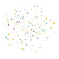 Multicolored festive confetti on white background vector