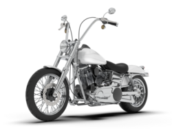 White motorcycle isolated on transparent background. 3d rendering - illustration png