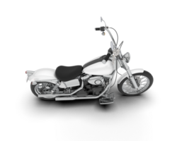 White motorcycle isolated on transparent background. 3d rendering - illustration png