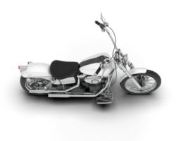 White motorcycle isolated on transparent background. 3d rendering - illustration png