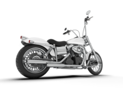 White motorcycle isolated on transparent background. 3d rendering - illustration png