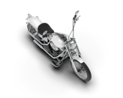 White motorcycle isolated on transparent background. 3d rendering - illustration png