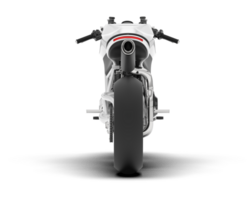 White motorcycle isolated on transparent background. 3d rendering - illustration png