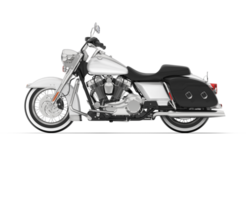 White motorcycle isolated on transparent background. 3d rendering - illustration png