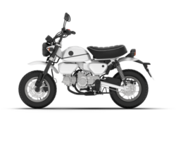 blanco motocicleta aislado en transparente antecedentes. 3d representación - ilustración png