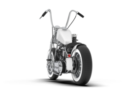 White motorcycle isolated on transparent background. 3d rendering - illustration png