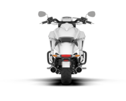 White motorcycle isolated on transparent background. 3d rendering - illustration png