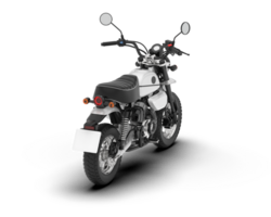 White motorcycle isolated on transparent background. 3d rendering - illustration png