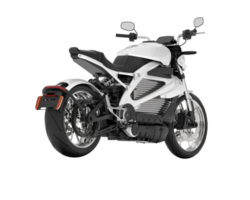 blanco motocicleta aislado en transparente antecedentes. 3d representación - ilustración png