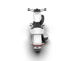 White motorcycle isolated on transparent background. 3d rendering - illustration png