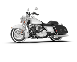 wit motorfiets geïsoleerd Aan transparant achtergrond. 3d renderen - illustratie png