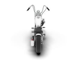 White motorcycle isolated on transparent background. 3d rendering - illustration png