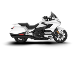 White motorcycle isolated on transparent background. 3d rendering - illustration png