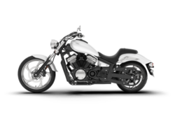 White motorcycle isolated on transparent background. 3d rendering - illustration png