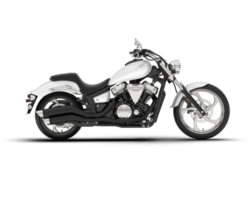 White motorcycle isolated on transparent background. 3d rendering - illustration png