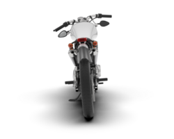 White motorcycle isolated on transparent background. 3d rendering - illustration png