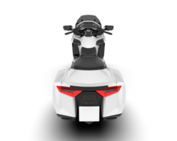 White motorcycle isolated on transparent background. 3d rendering - illustration png