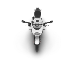 White motorcycle isolated on transparent background. 3d rendering - illustration png