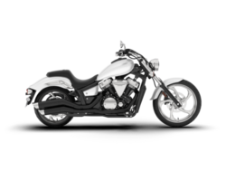 White motorcycle isolated on transparent background. 3d rendering - illustration png