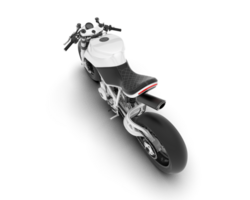 White motorcycle isolated on transparent background. 3d rendering - illustration png