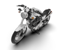 White motorcycle isolated on transparent background. 3d rendering - illustration png