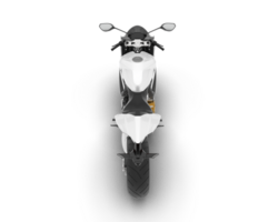 White motorcycle isolated on transparent background. 3d rendering - illustration png