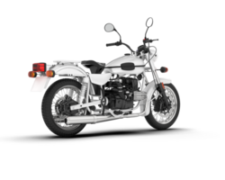 White motorcycle isolated on transparent background. 3d rendering - illustration png