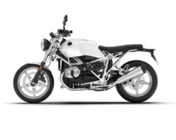 White motorcycle isolated on transparent background. 3d rendering - illustration png