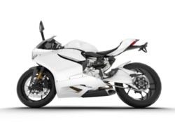 branco motocicleta isolado em transparente fundo. 3d Renderização - ilustração png