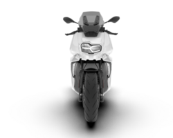 White motorcycle isolated on transparent background. 3d rendering - illustration png