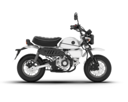 White motorcycle isolated on transparent background. 3d rendering - illustration png