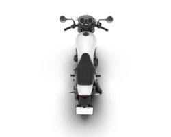 White motorcycle isolated on transparent background. 3d rendering - illustration png