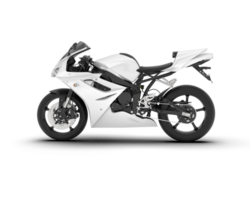 vit motorcykel isolerat på transparent bakgrund. 3d tolkning - illustration png