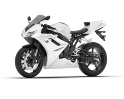 vit motorcykel isolerat på transparent bakgrund. 3d tolkning - illustration png