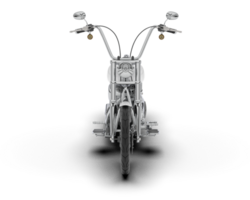 White motorcycle isolated on transparent background. 3d rendering - illustration png