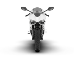 White motorcycle isolated on transparent background. 3d rendering - illustration png